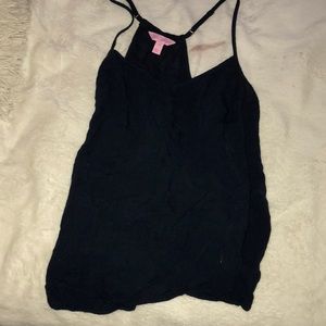 flowy navy blue lilly pulitzer top